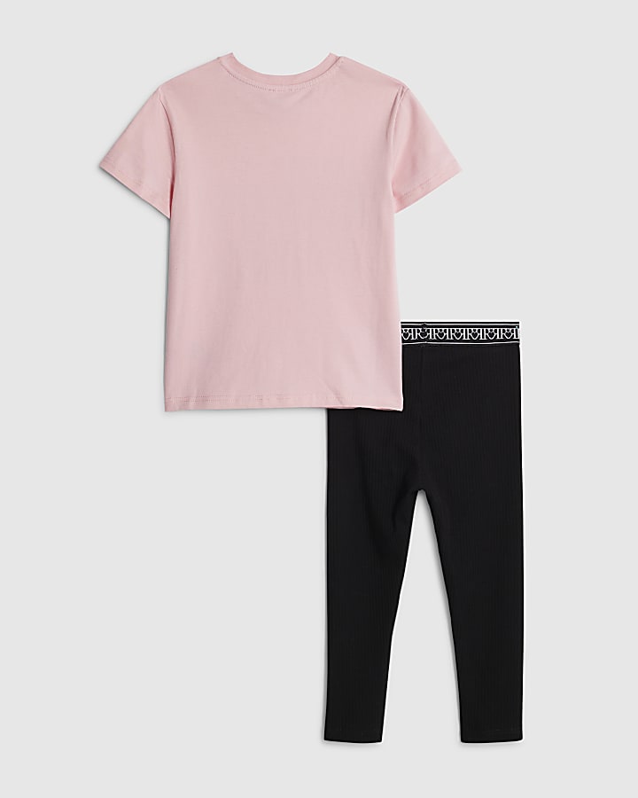 Mini Girls Pink Sassy Vibes T-Shirt Set