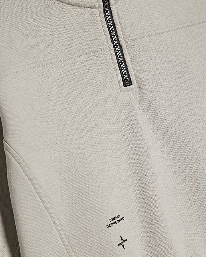 Mini Boys Green Funnel Badge Sweatshirt Set