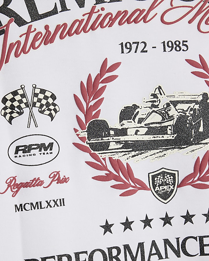 Boys White Premio Series Car T-Shirt