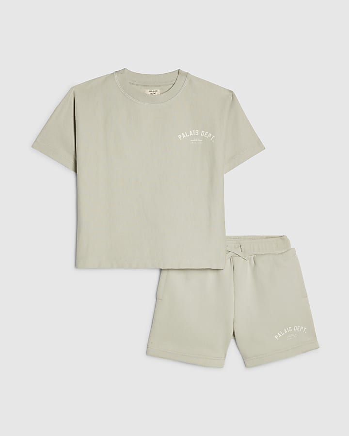 Mini Boys Grey Palais Dept T-Shirt Set