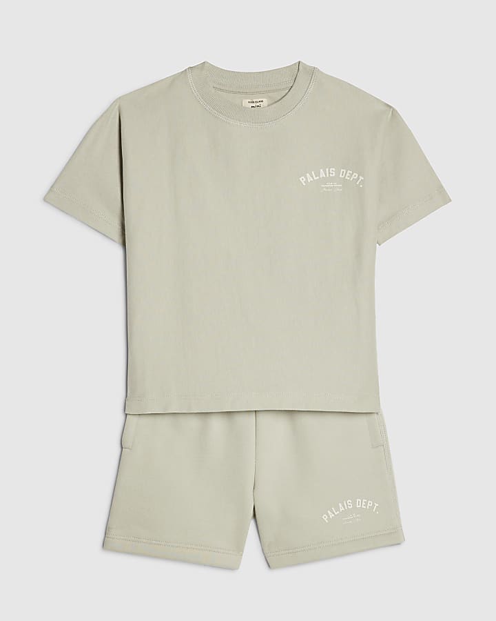 Mini Boys Grey Palais Dept T-Shirt Set