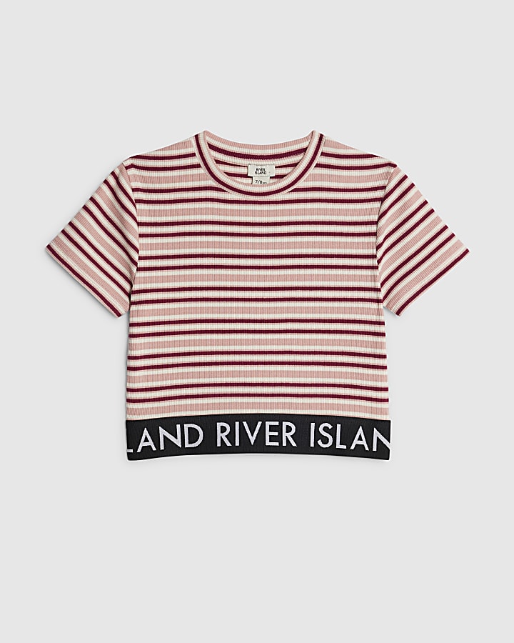 Girls Pink Stripe Top