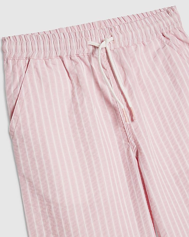 Girls Pink Stripe Trousers