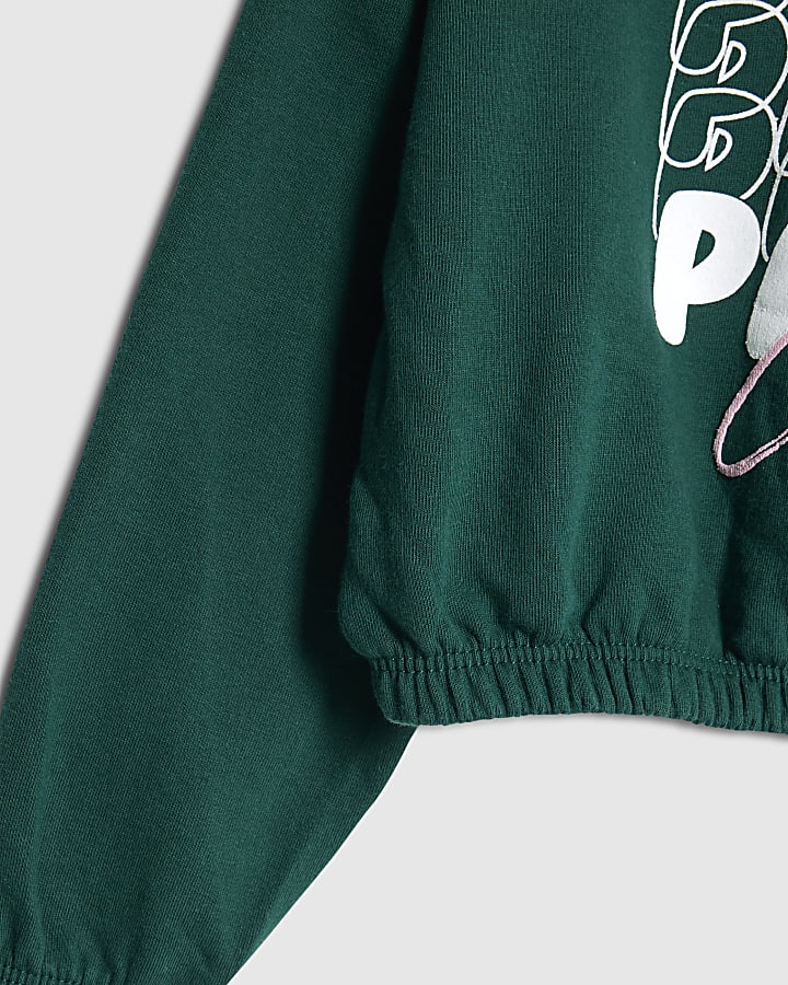Girls Green Paris City Sweatshirt