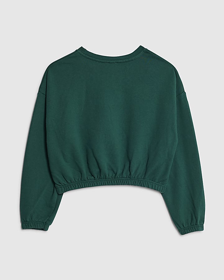 Girls Green Paris City Sweatshirt