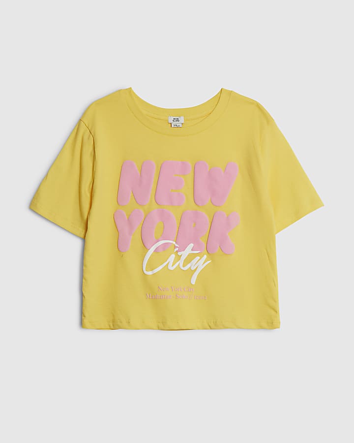 Girls Yellow New York T-Shirt