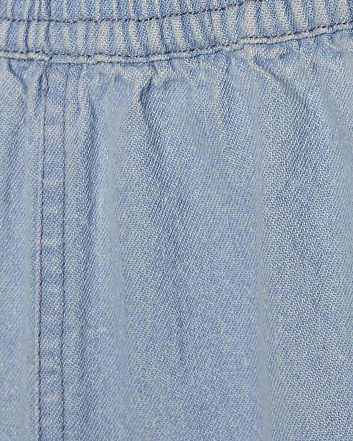 Mini Girls Pink Stripe Top And Jeans Set