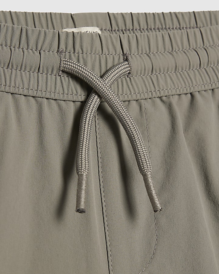 Mini Boys Grey Zip Cargo Shorts