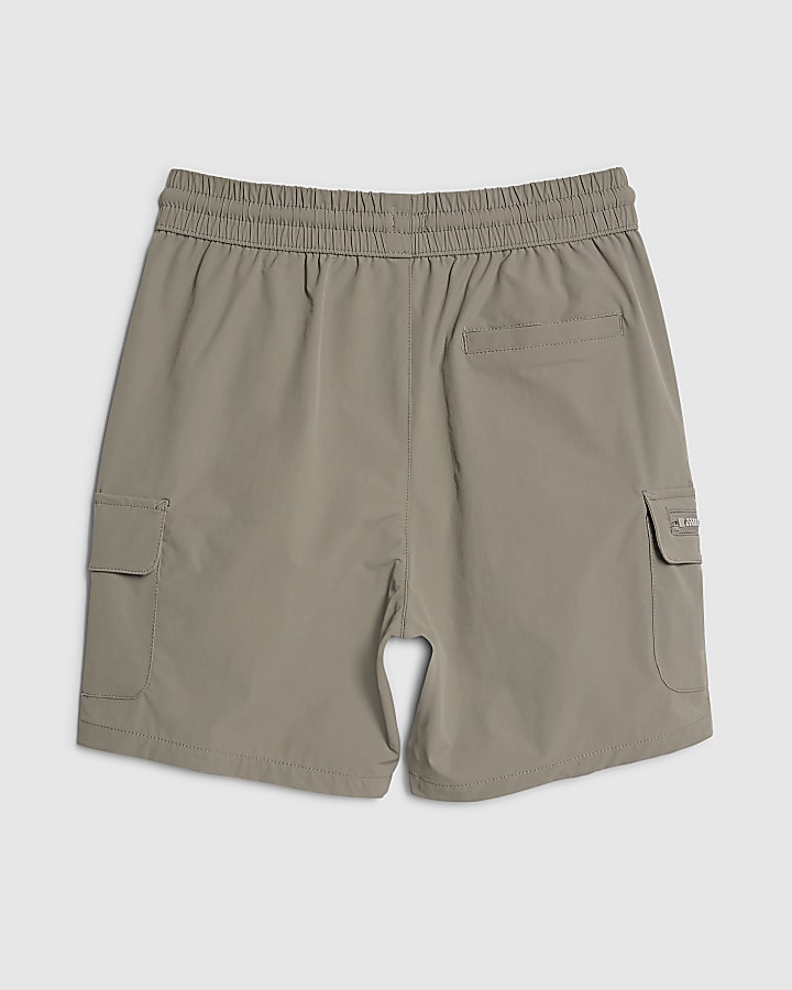 Boys Grey Zip Cargo Shorts