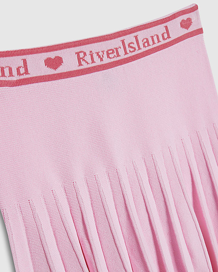 Girls Pink Polo Skirt Set