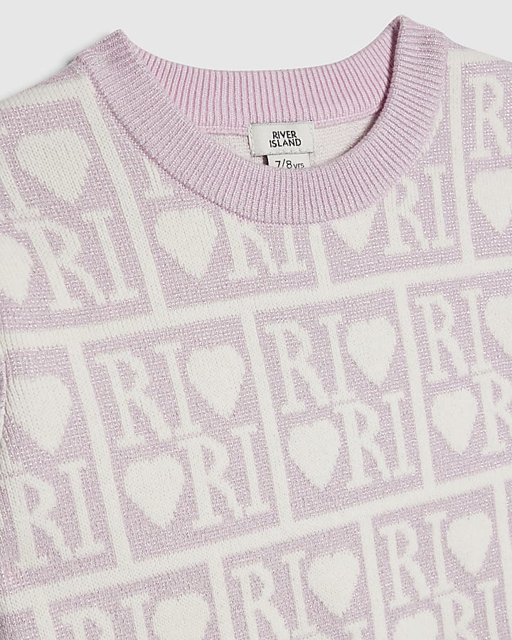 Girls Pink RI Pleated Skirt Set