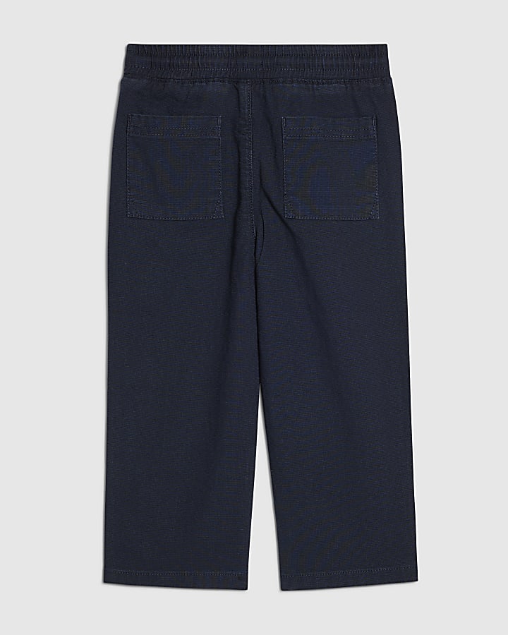 Mini Boys Navy Pull On Trousers