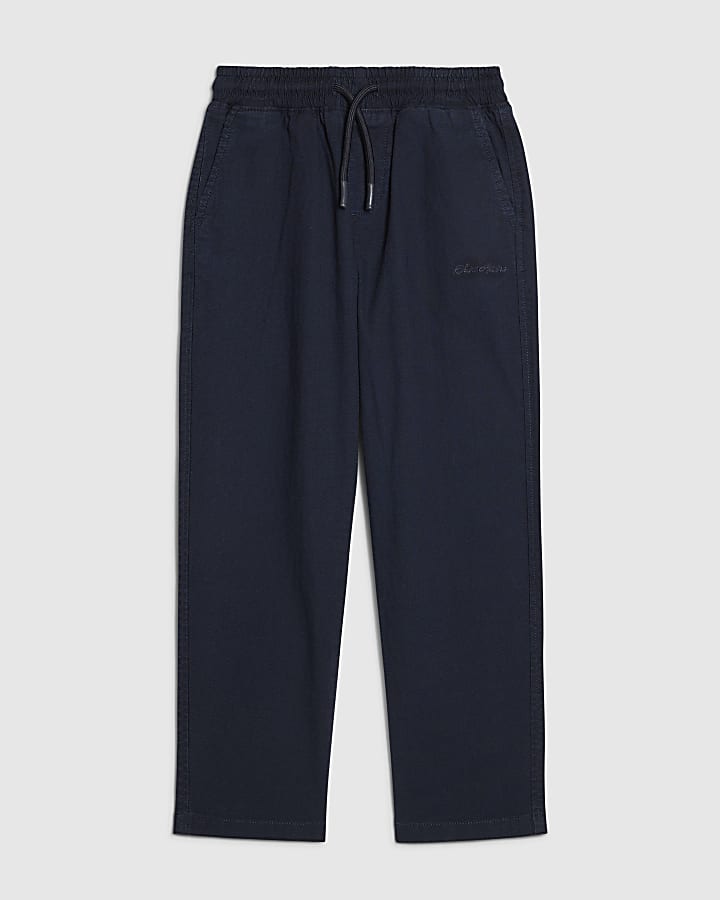 Boys Navy Pull On Trousers