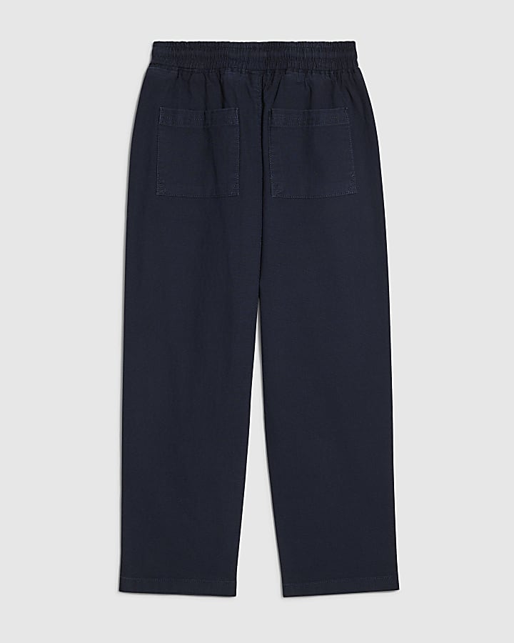 Boys Navy Pull On Trousers