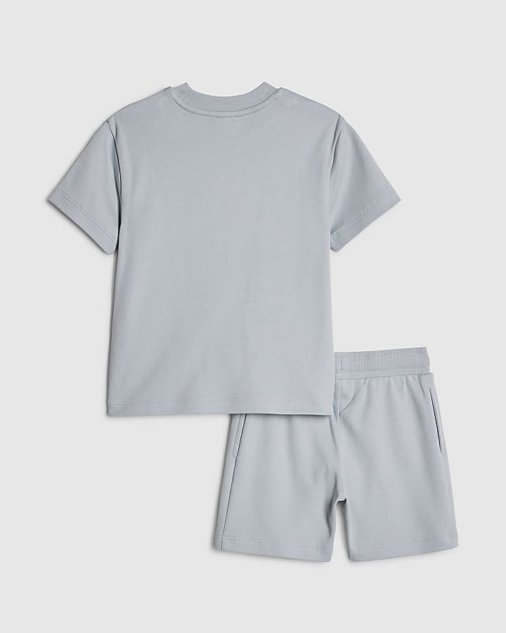 Mini Boys Blue RR T-Shirt And Shorts Set