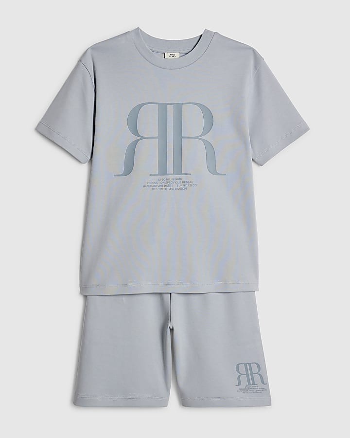 Boys Blue RR T-Shirt And Shorts Set