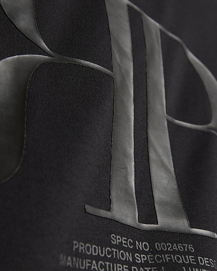 Boys Black RR T-Shirt And Shorts Set