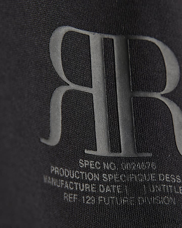 Boys Black RR T-Shirt And Shorts Set