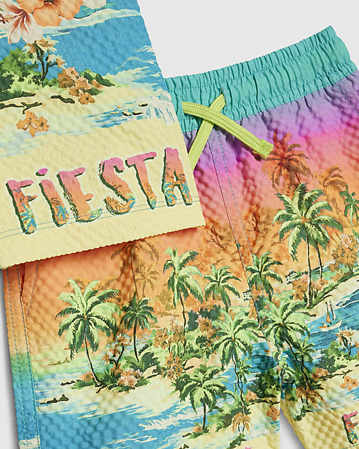 Mini Boys Multi Colour Tropical Swim Set