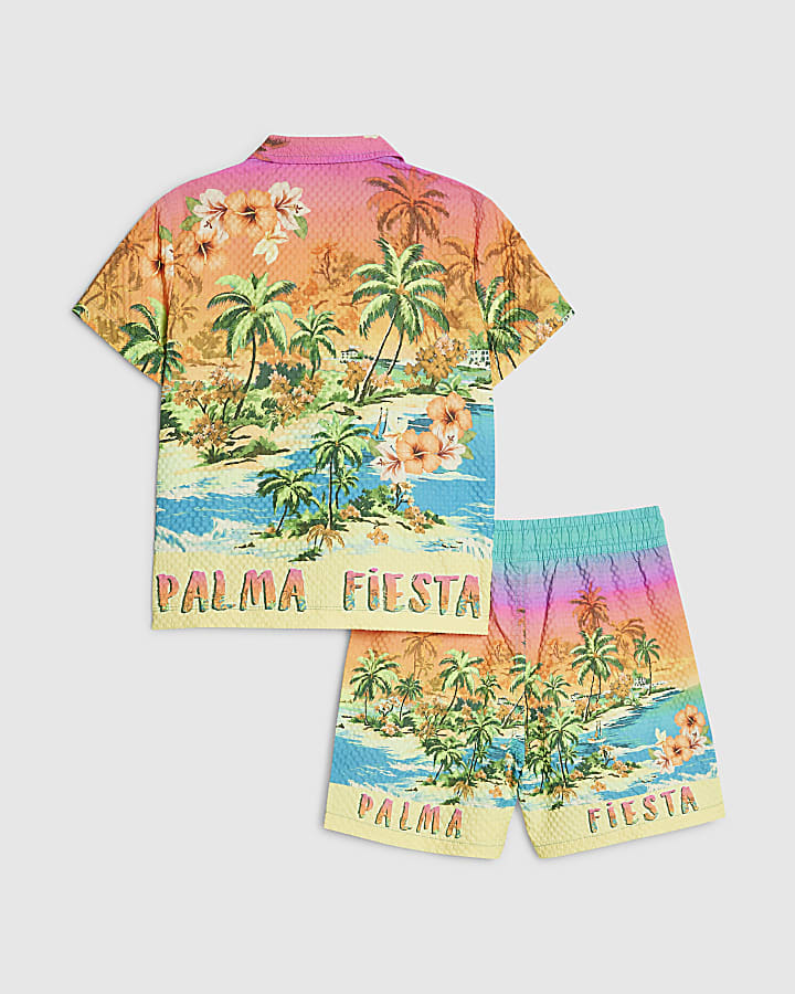 Mini Boys Multi Colour Tropical Swim Set