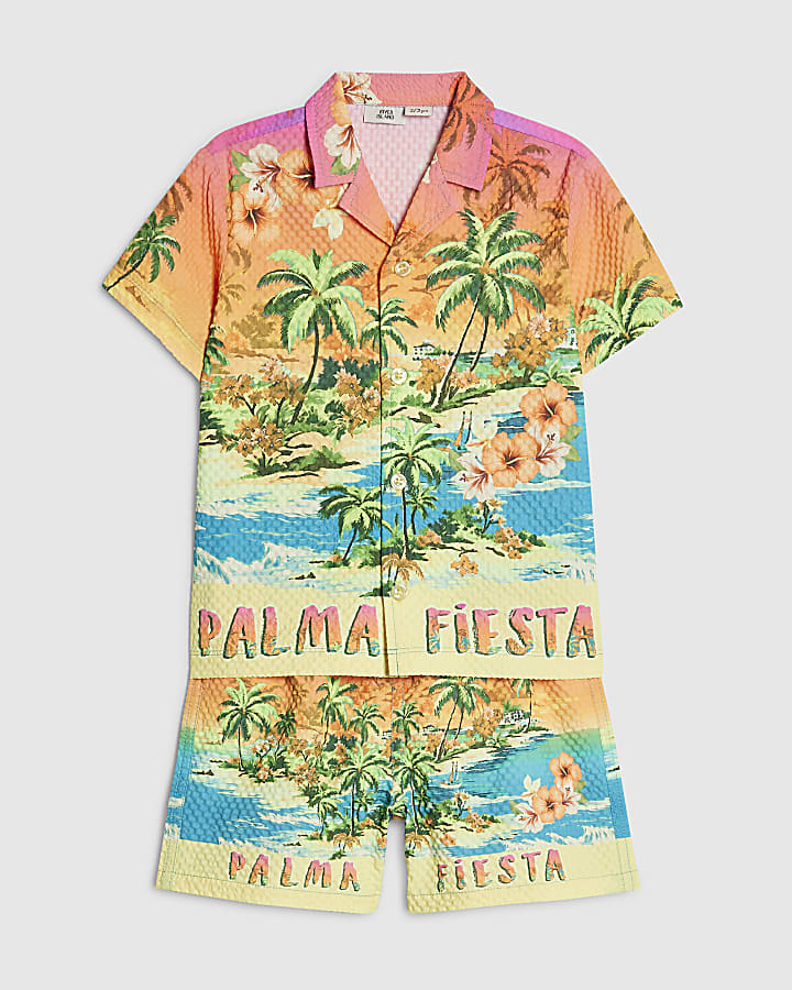 Mini Boys Multi Colour Tropical Swim Set