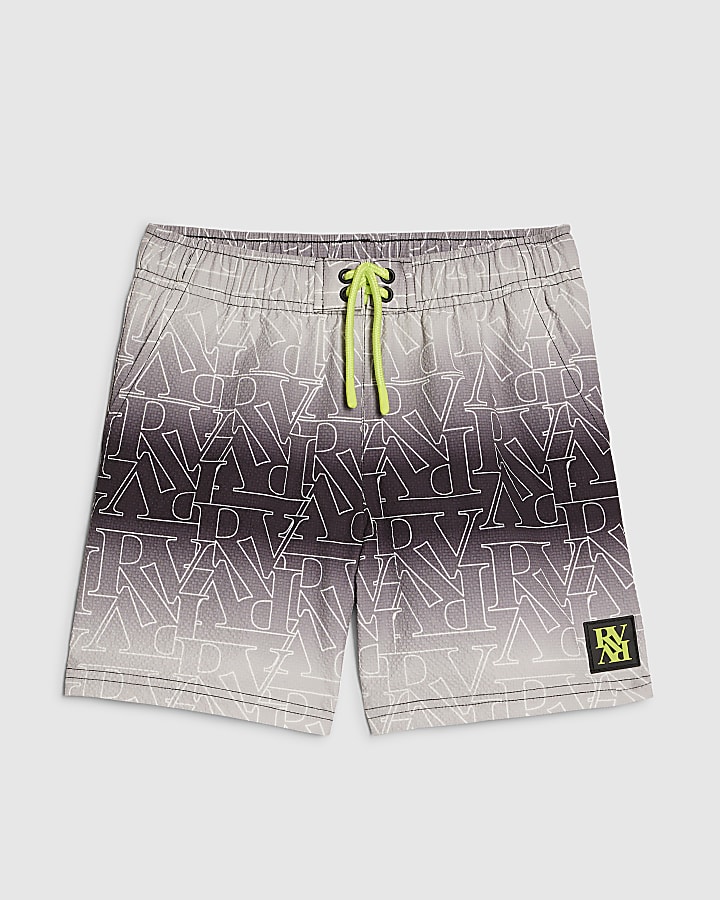 Boys Black Ombre Swim Shorts