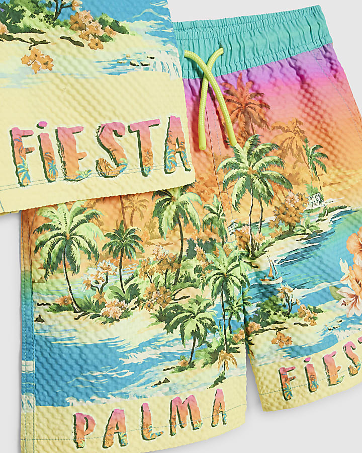 Boys Multi Colour Tropical Swim Set