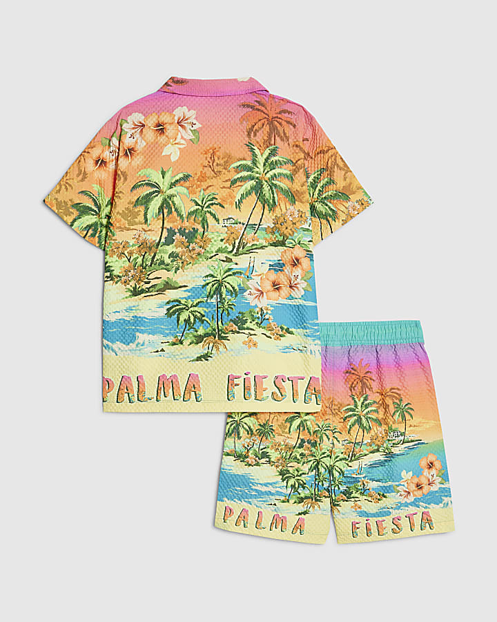 Boys Multi Colour Tropical Swim Set