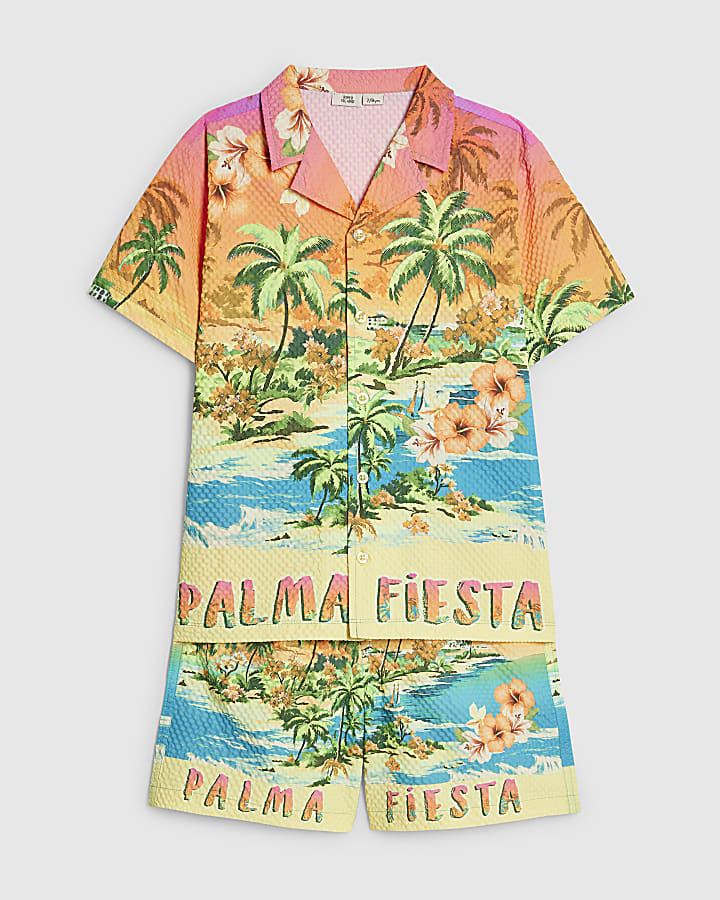 Boys Multi Colour Tropical Swim Set