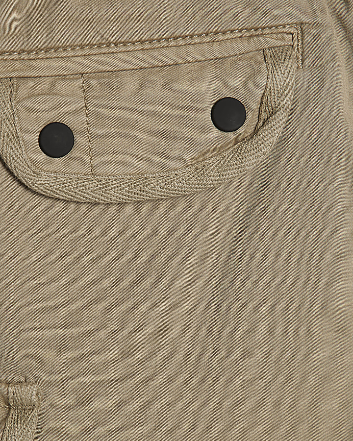 Mini Boys Beige Twill Cargo Shorts