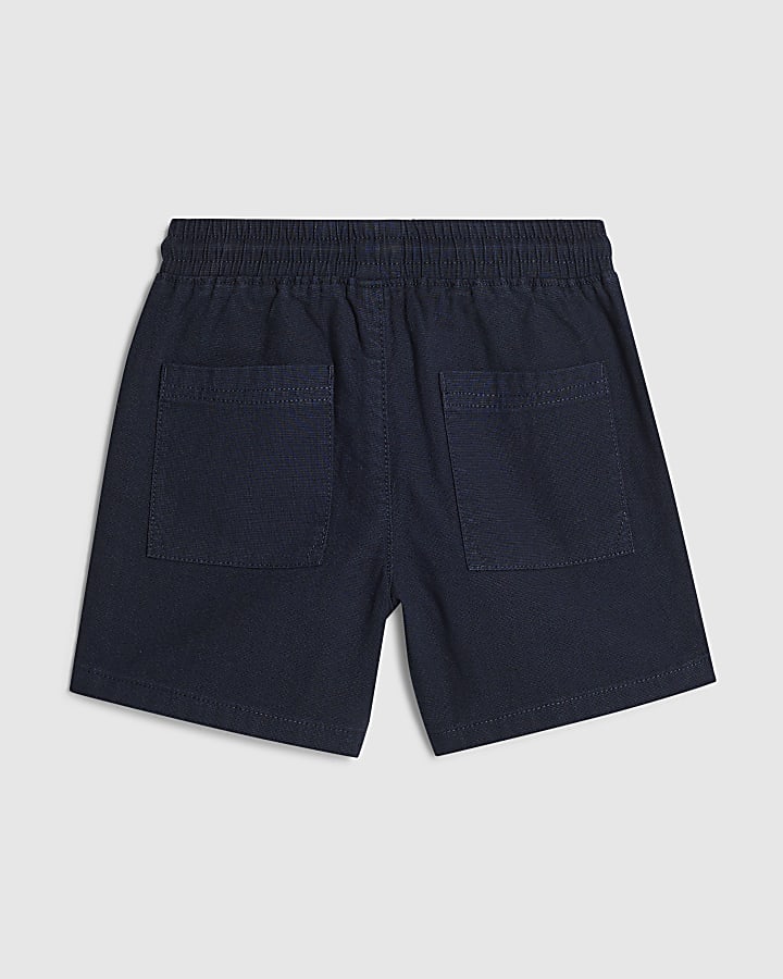Mini Boys Navy Pull On Shorts