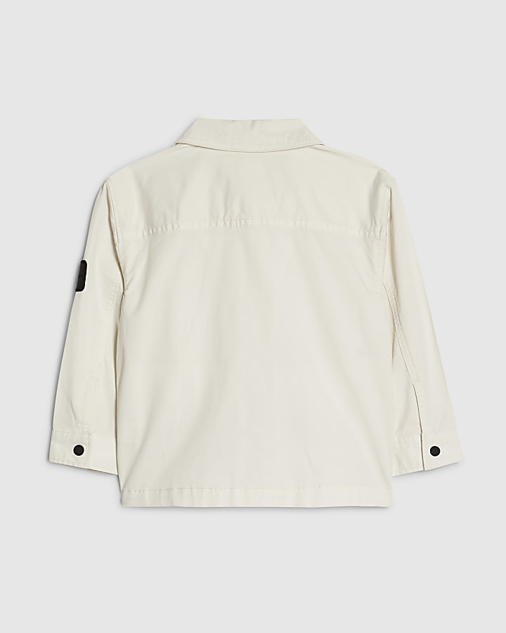 Mini Boys White Shacket