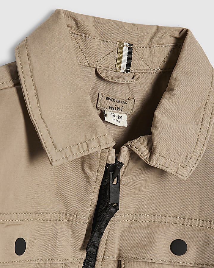 Mini Boys White Shacket