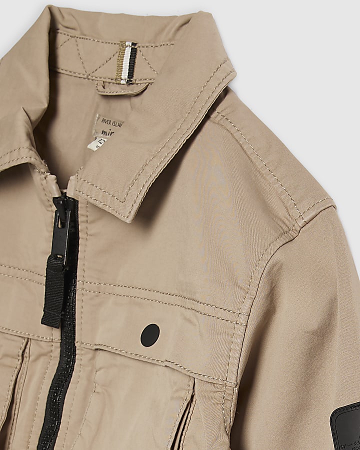 Mini Boys White Shacket