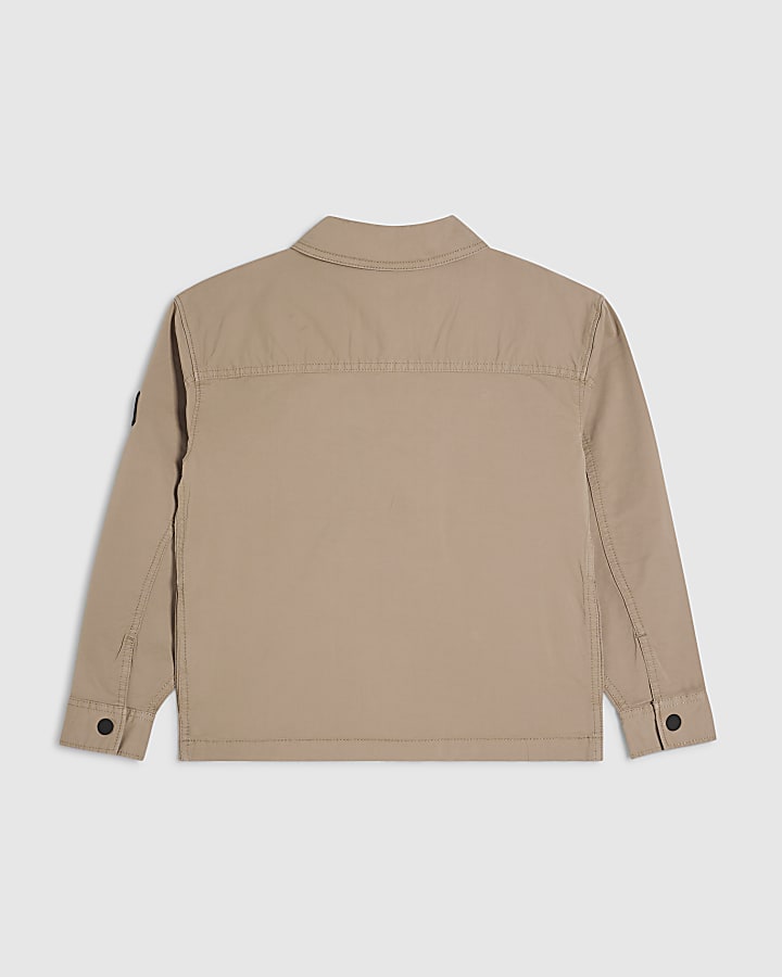 Boys Beige Shacket