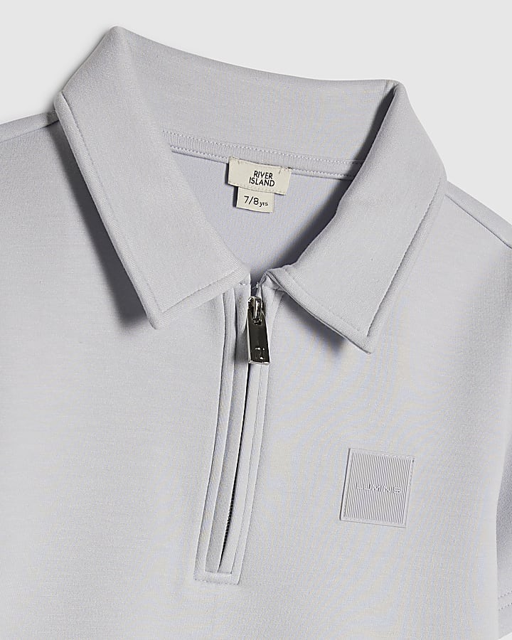 Boys Blue Luminis Badge Polo Shirt Set