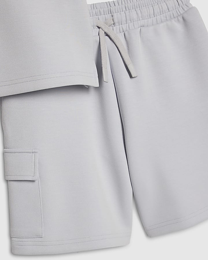 Boys Blue Luminis Badge Polo Shirt Set