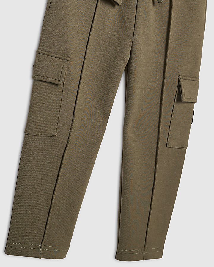 Mini Boys Khaki Luminis Badge Polo Shirt Set