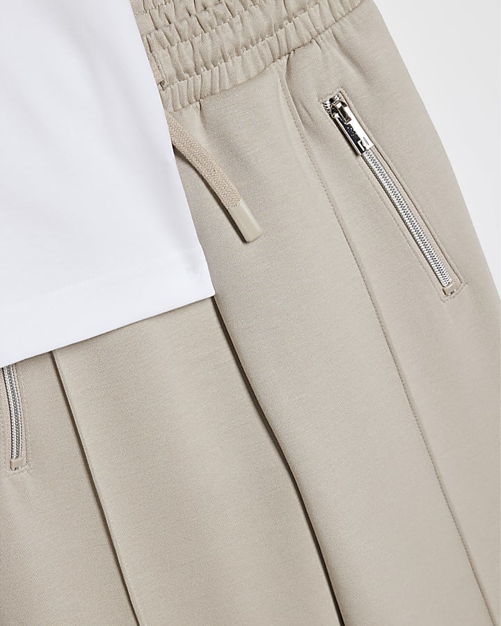 Boys Beige Premium Jacket 3 Piece Set