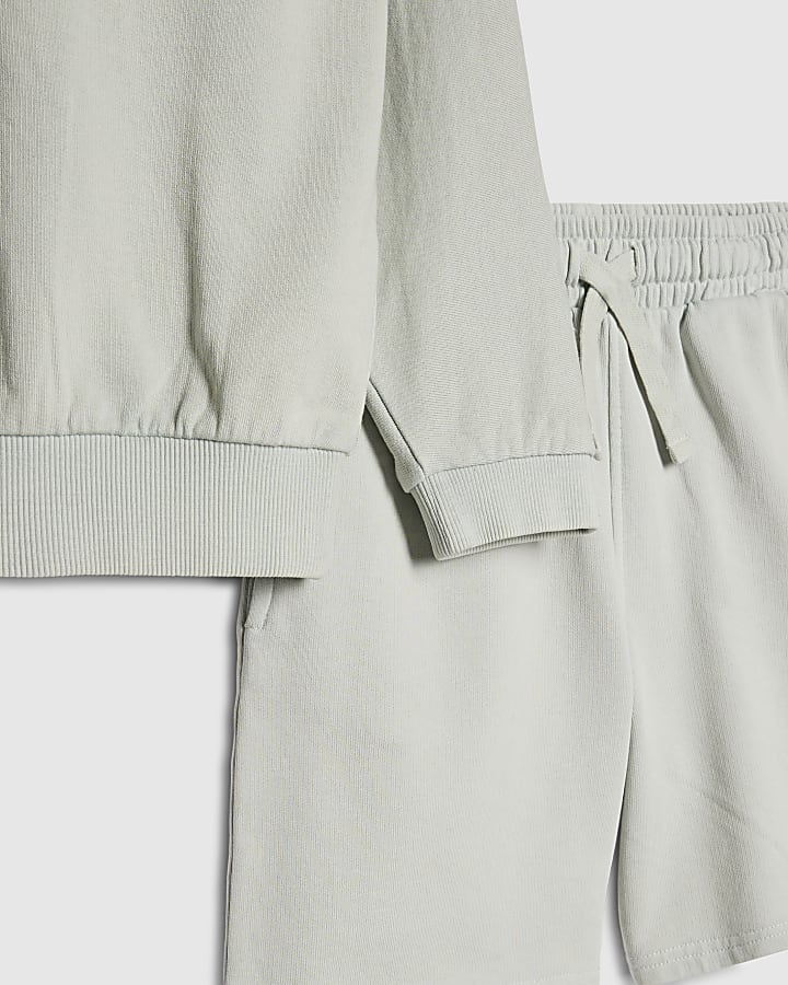 Boys Green MCMXII Sweatshirt Set