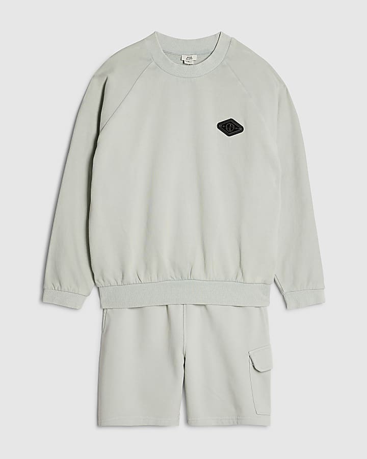 Boys Green MCMXII Sweatshirt Set