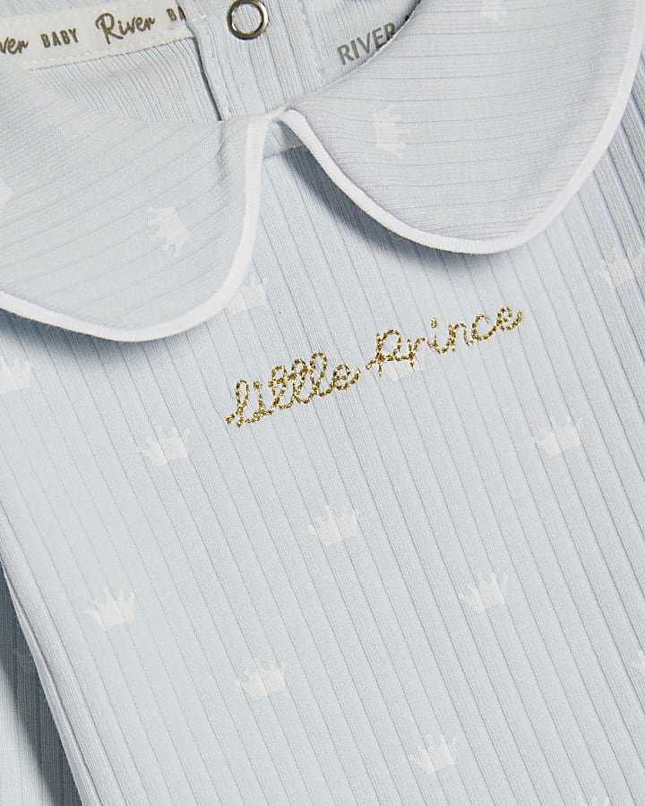 Baby Boys Blue Little Prince Outfit Set