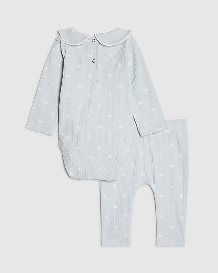 Baby Boys Blue Little Prince Outfit Set