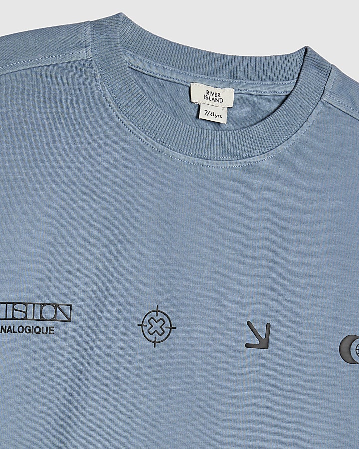 Boys Blue Blurred Studia Club T-Shirt