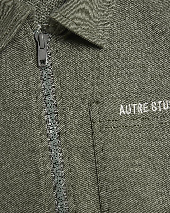 Boys Green Twill Shirt 3 Piece Set