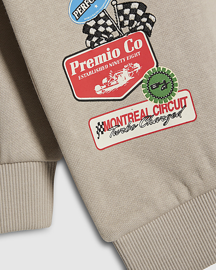Mini Boys Beige Motorsport Badges Sweatshirt