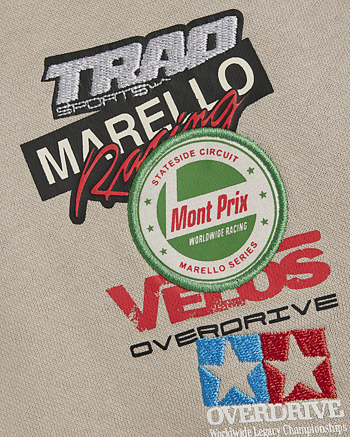 Mini Boys Beige Motorsport Badges Sweatshirt