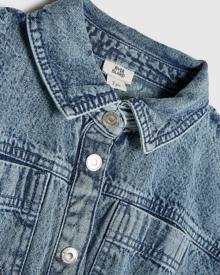 Girls Denim Twill RI Waistband Dress