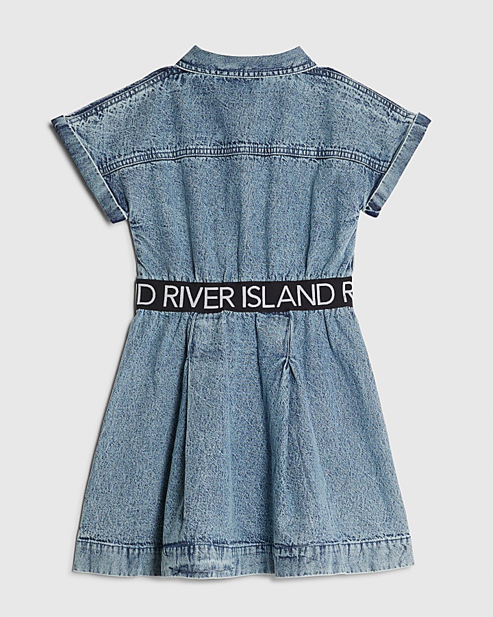 Girls Denim Twill RI Waistband Dress
