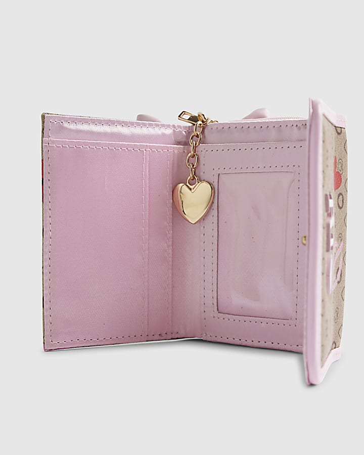 Girls Brown Ladybird RI Monogram Purse